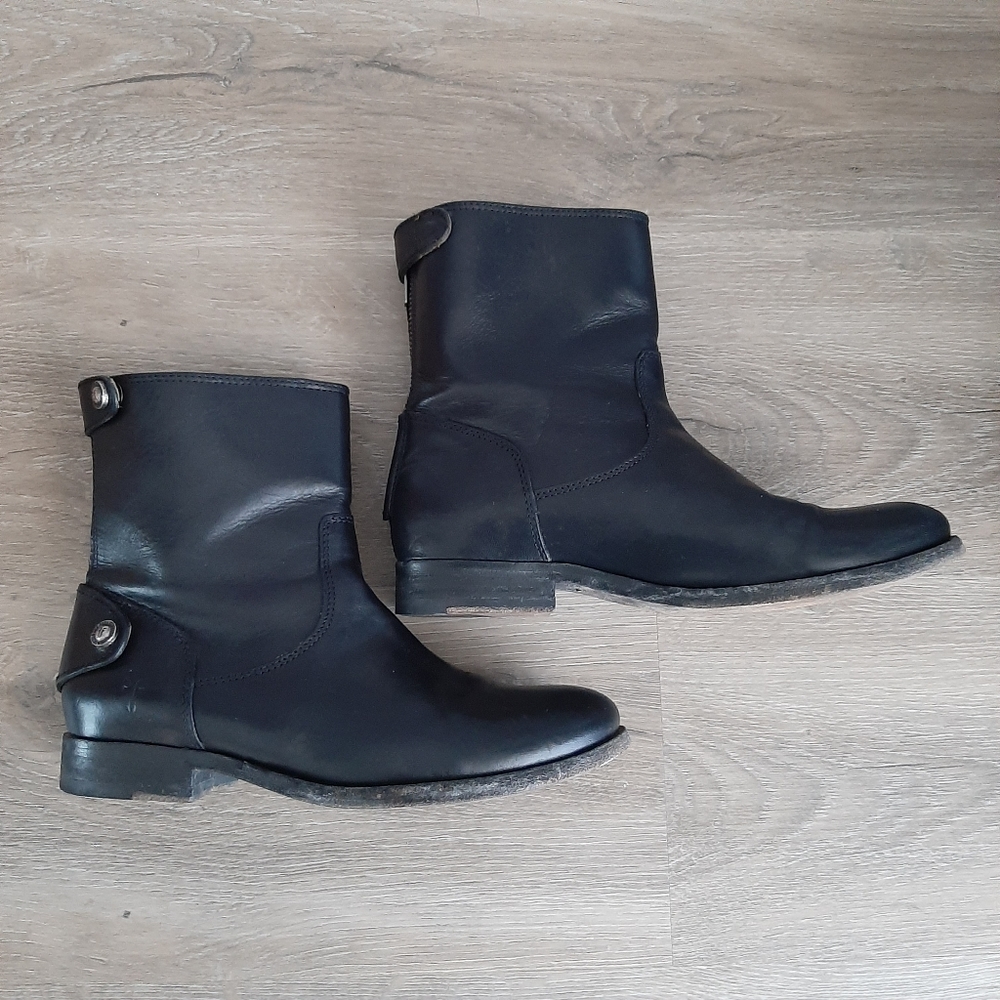 FRYE Melissa Ankle Black Boot